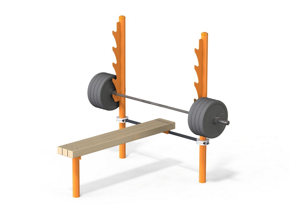 Скамья для жима от груди уличная Воркаут Pioner A16929