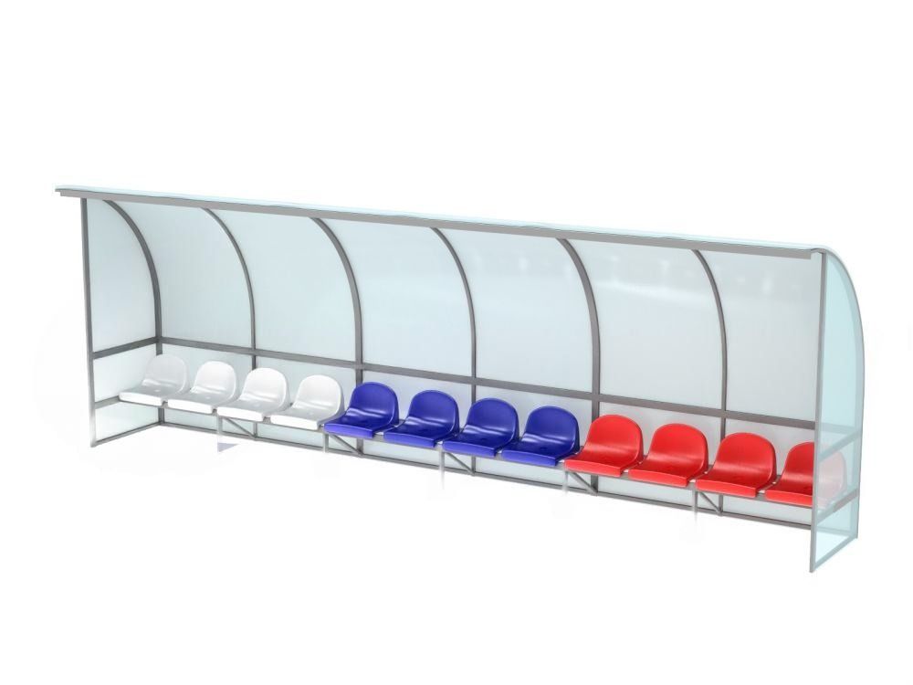 Кабинка для игроков и судей на 12 мест