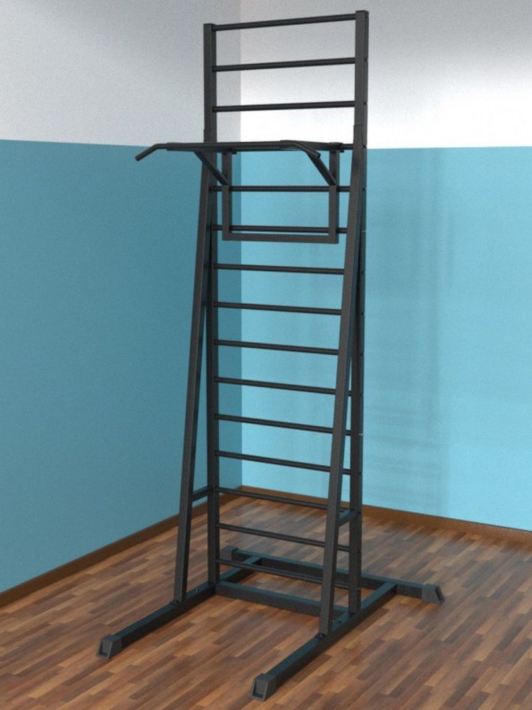 Шведская стенка напольная разборная  с турником Pioner A16193