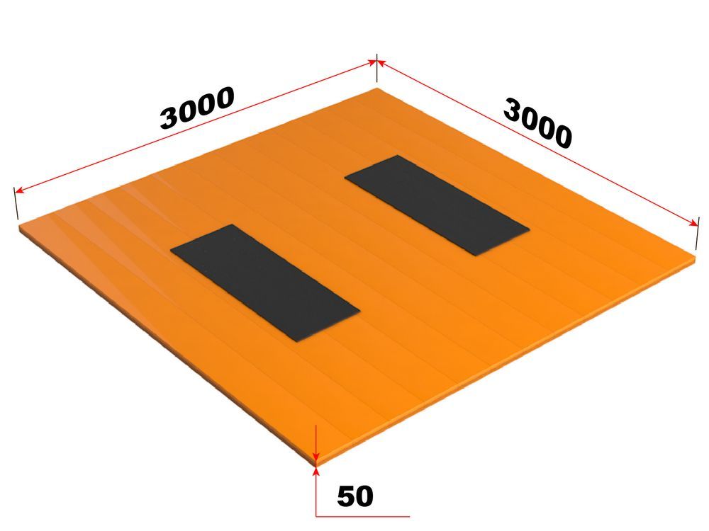 Помост тяжелоатлетический тренировочный 3х3х0,05м  Pioner A12155