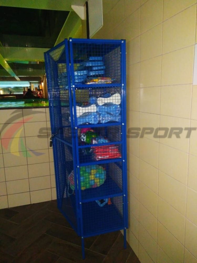 Стеллаж для хранения инвентаря  закрытый 1250х500х2000 (разборный) Pioner A17208