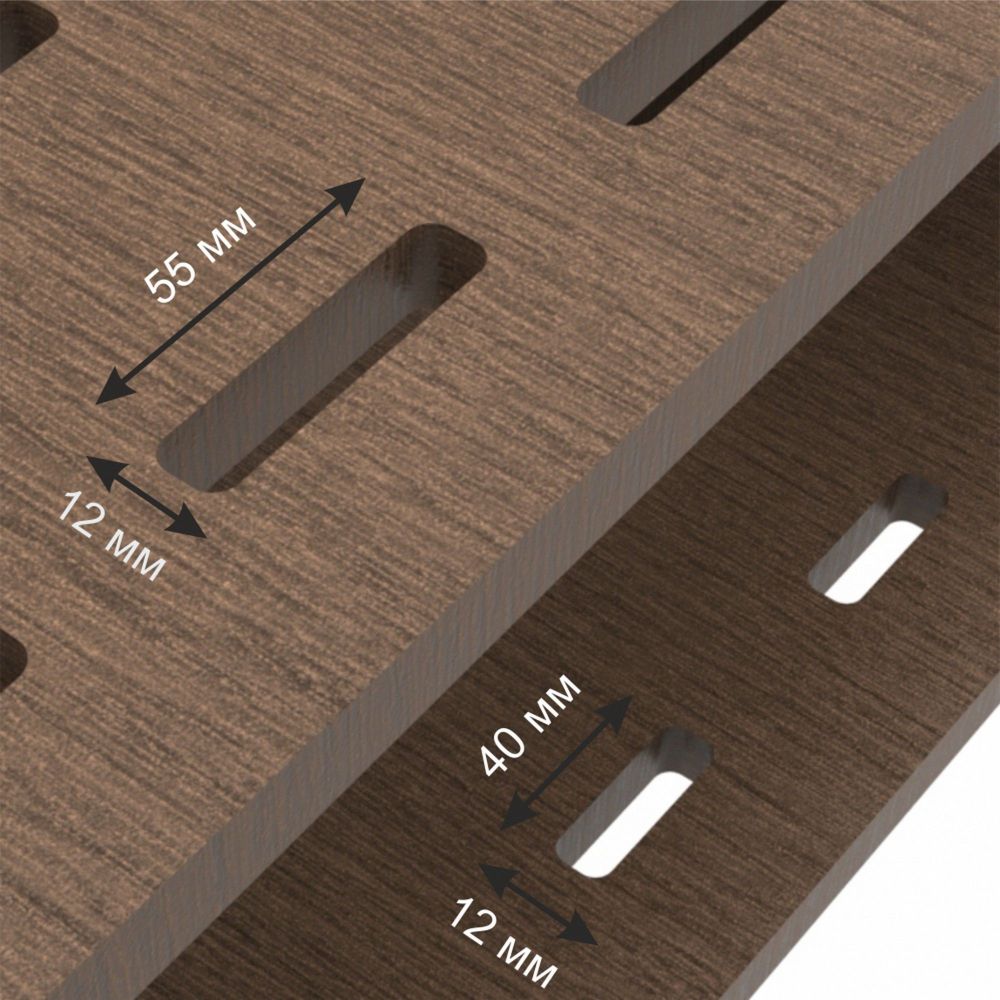 Фанерная тумба для беговых лыж, двухрядная 27х73х40см  FL-14