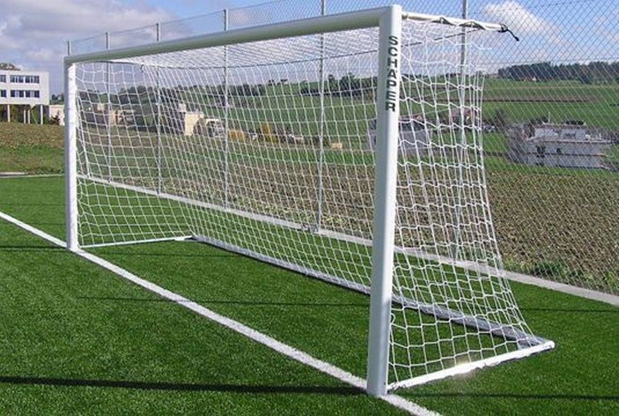 Сетка для футбольных ворот нить 2,2 мм (7,5х2,5х1х2) ячейка 100х100  белый Pioner A15460