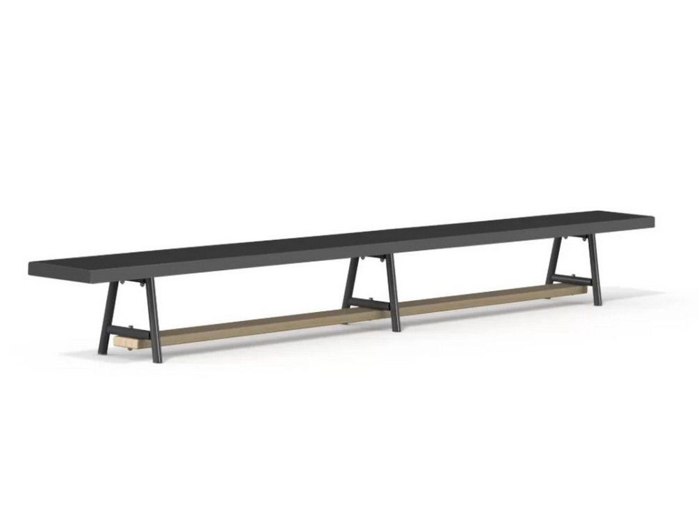 Скамейка гимнастическая мягкая 300 см  (3 нерегулируемые метал. нож.) Pioner A14137