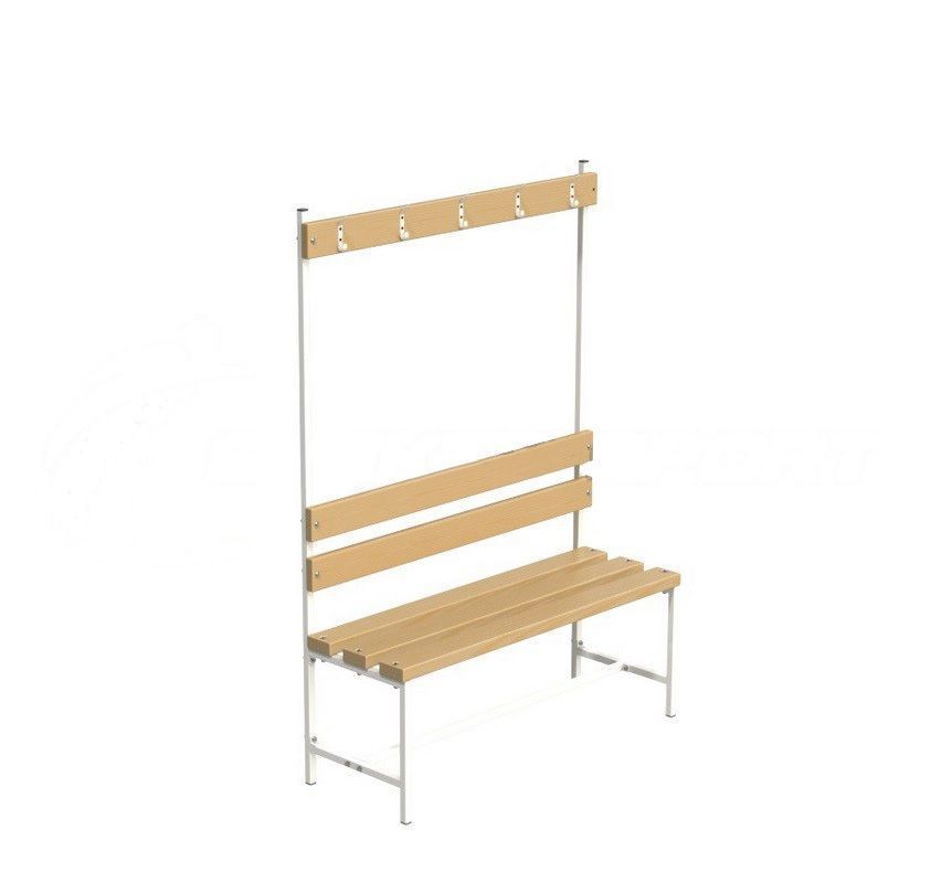 Скамейка с вешалкой для раздевалок, 160 см  разборная Pioner A17218