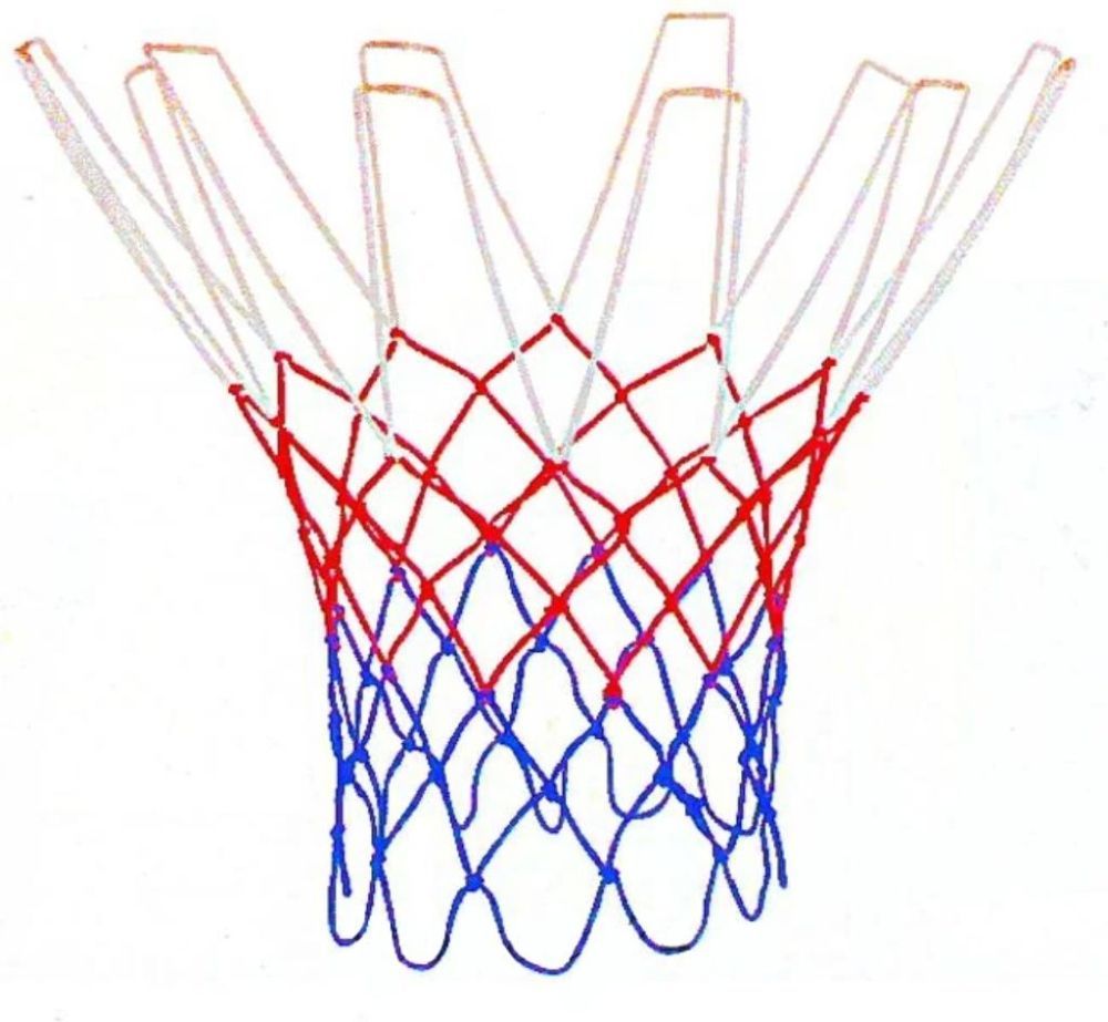 Сетка баскетбольная 3х цветная, нить 4,5 мм