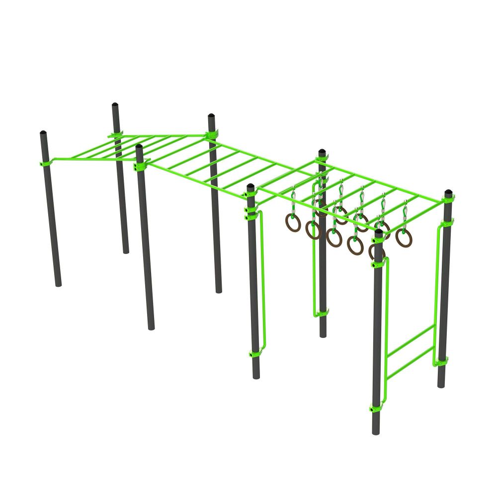 Рукоход с изменением высоты с подвижными кольцами (разноуровневый)  Pioner A17723