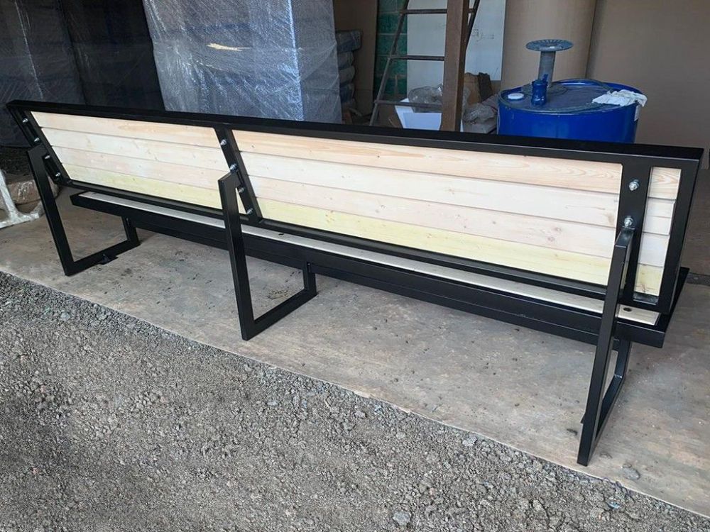 Уличная скамейка со спинкой Парк, длина 2000 мм  Pioner A10943