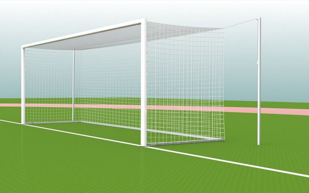 Ворота футбольные 732х244 см алюминиевые FIFA бетонируемые в стаканы (пара)  Pioner A12586