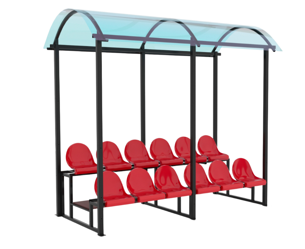 Трибуна на 12 человек с козырьком