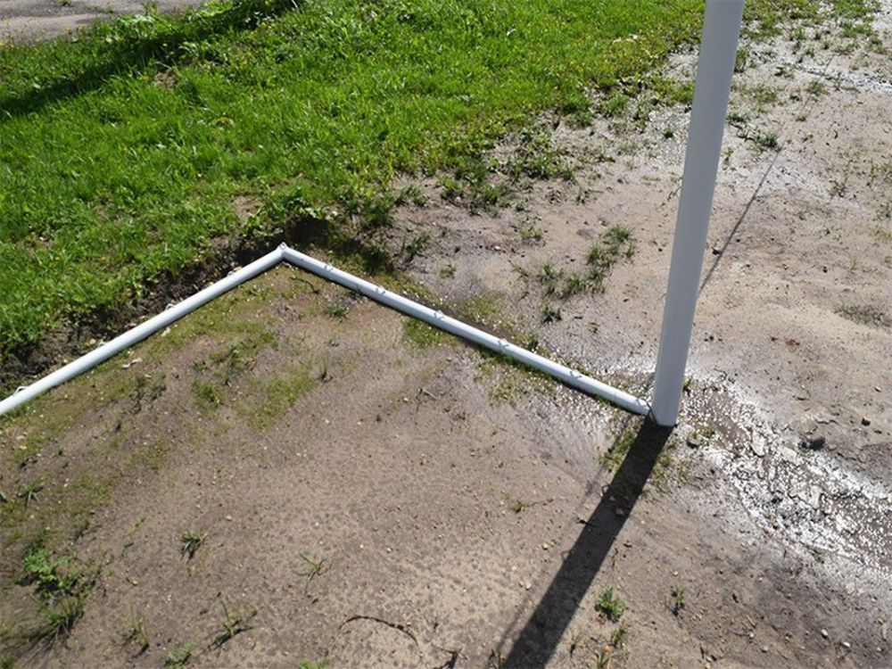 Ворота футбольные стационарные с консолью для натяжения сетки  (732x244см) шт Pioner A13844