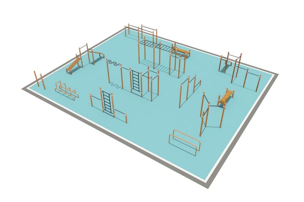 Районная площадка для Воркаут и WRK   Pioner A16591
