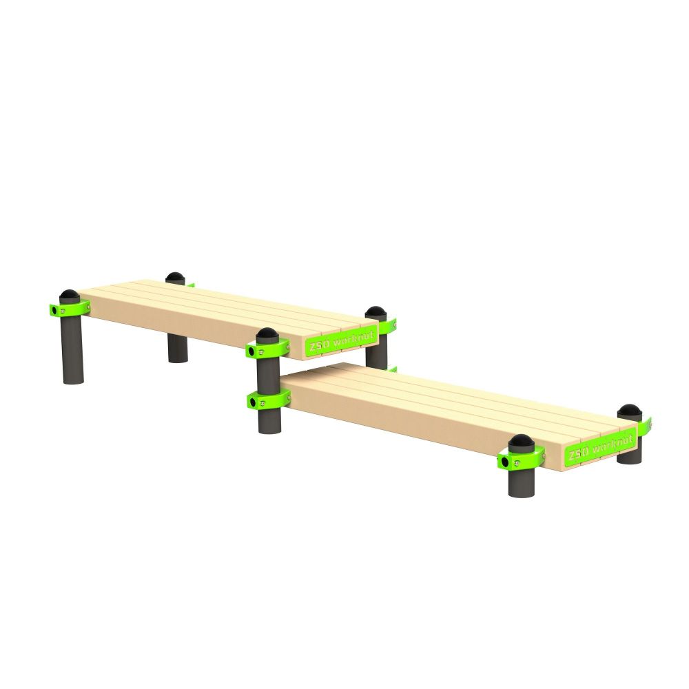 Скамья гимнастическая горизонтальная разноуровневая (двойная)  Pioner A17511