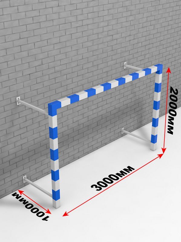 Минифутбольные/гандбольные пристенные ворота  300x200см шт Pioner A13836