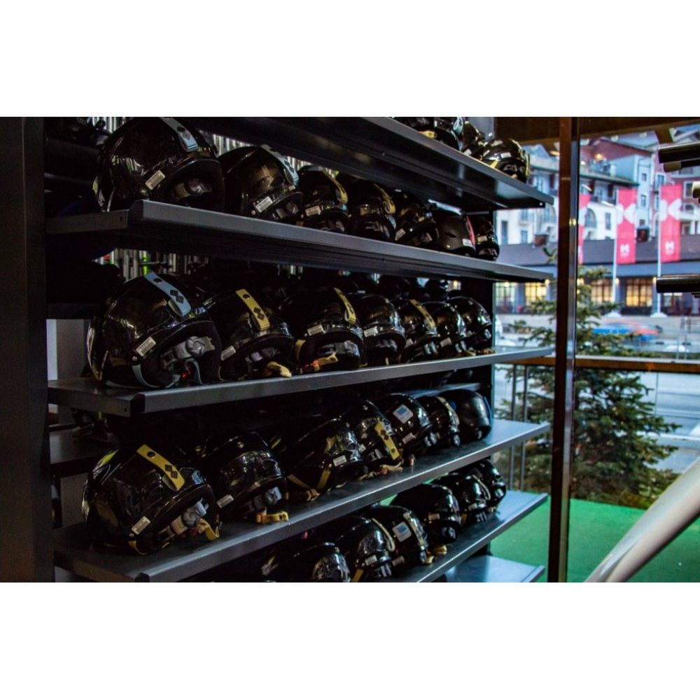 Стеллаж Премиум для шлемов, односторонний 219х243х45см  SHP-80