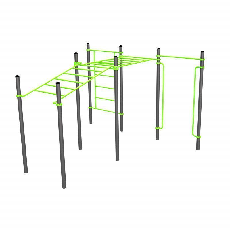 Воркаут (рукоход в подъем и клас., швед стенка, перекладина, перекладины верт.)  Pioner A17552