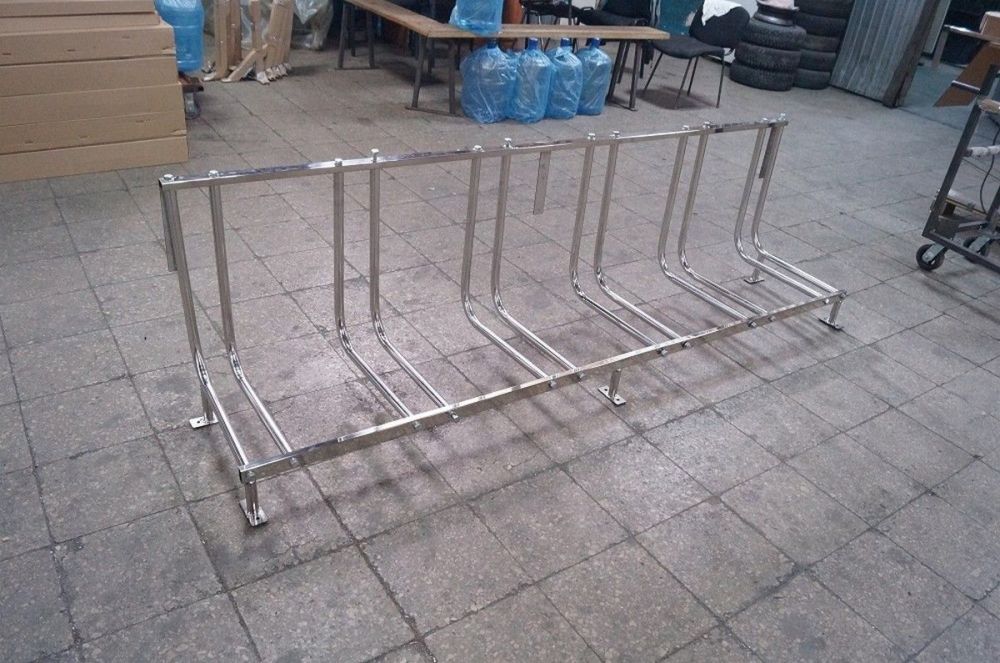 Велопарковка на 6 мест из нержавеющей стали  Pioner A10146