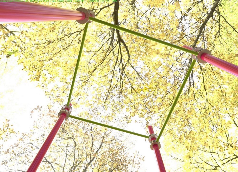 Комплекс турников квадратный для Воркаут  Pioner A17248