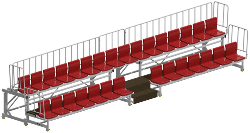 Трибуна двухрядная 30 мест телескопическая сборно-разборная  Pioner A15289