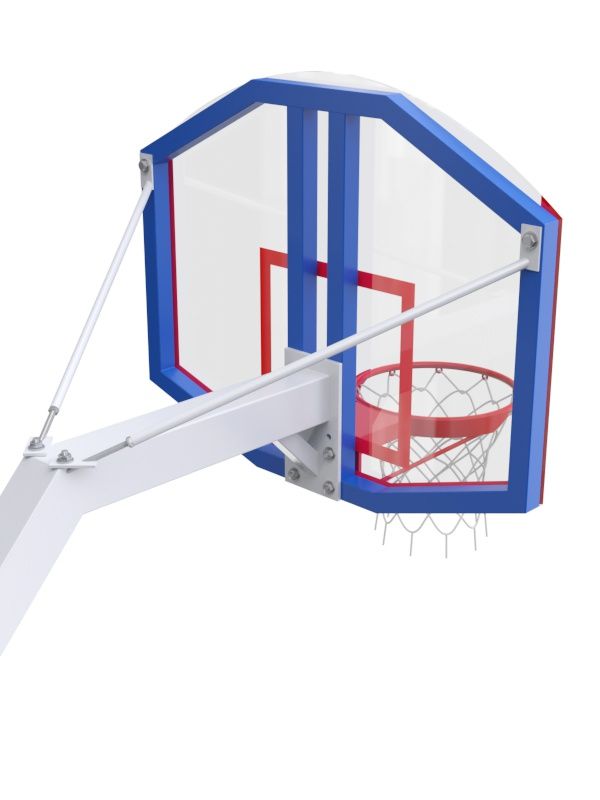 Стойка регулируемая со стритбольным щитом из оргстекла и усиленным кольцом  Pioner A13437