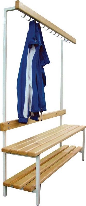 Скамья для раздевалок с вешалкой (двусторонняя) 2 м Pioner A17713