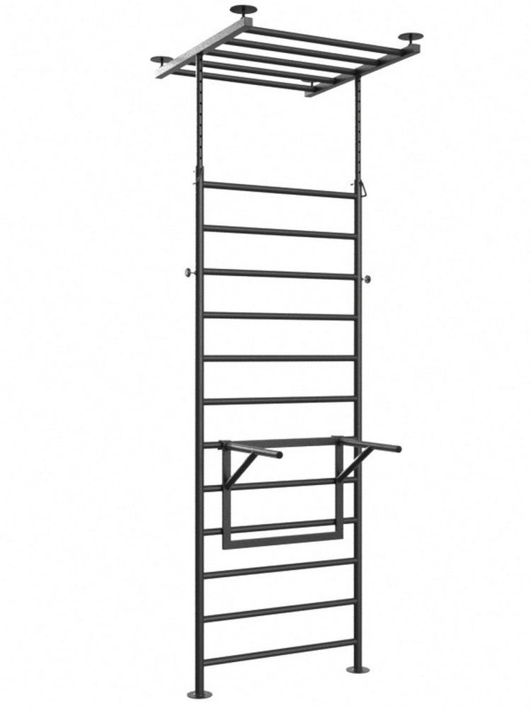 Шведская стенка враспор с регулировкой высоты и турником Pioner A16174