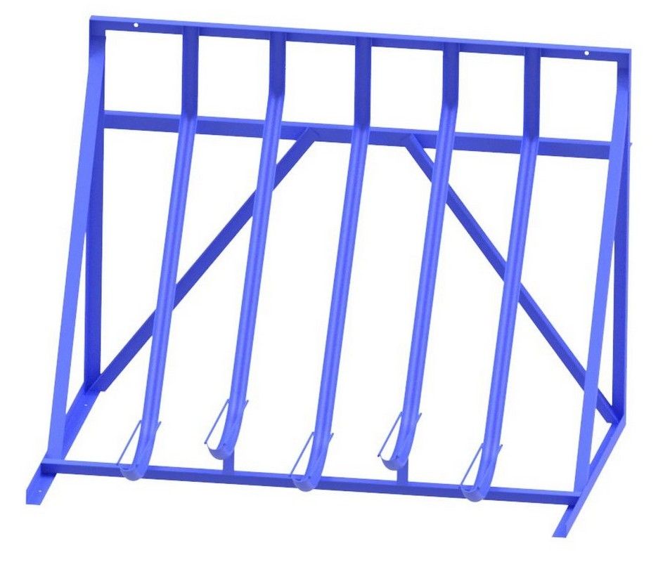 Велопарковка с креплением к стене и полу на 5 мест  Pioner A10109