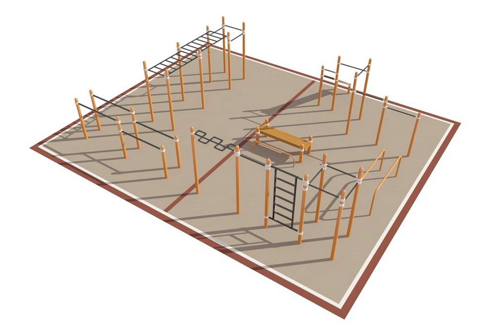 Площадка уличная для воркаут Дворовая  Pioner A16583