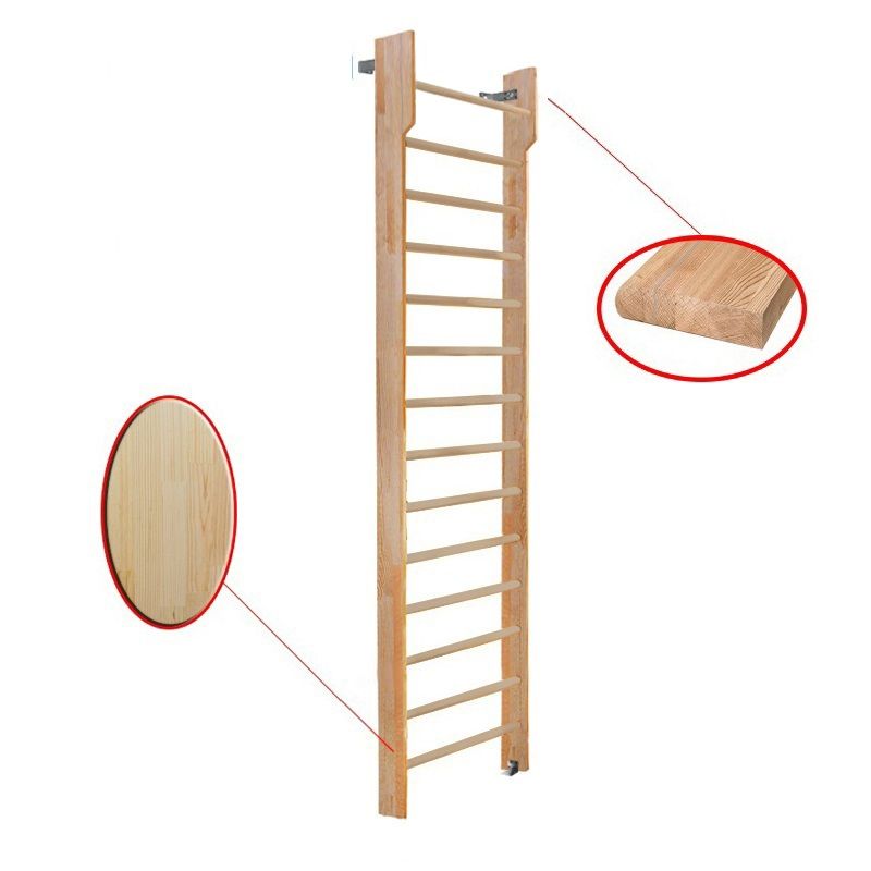 Стенка гимнастическая 3000х800 с турником (щит.сосна)  Pioner A15778