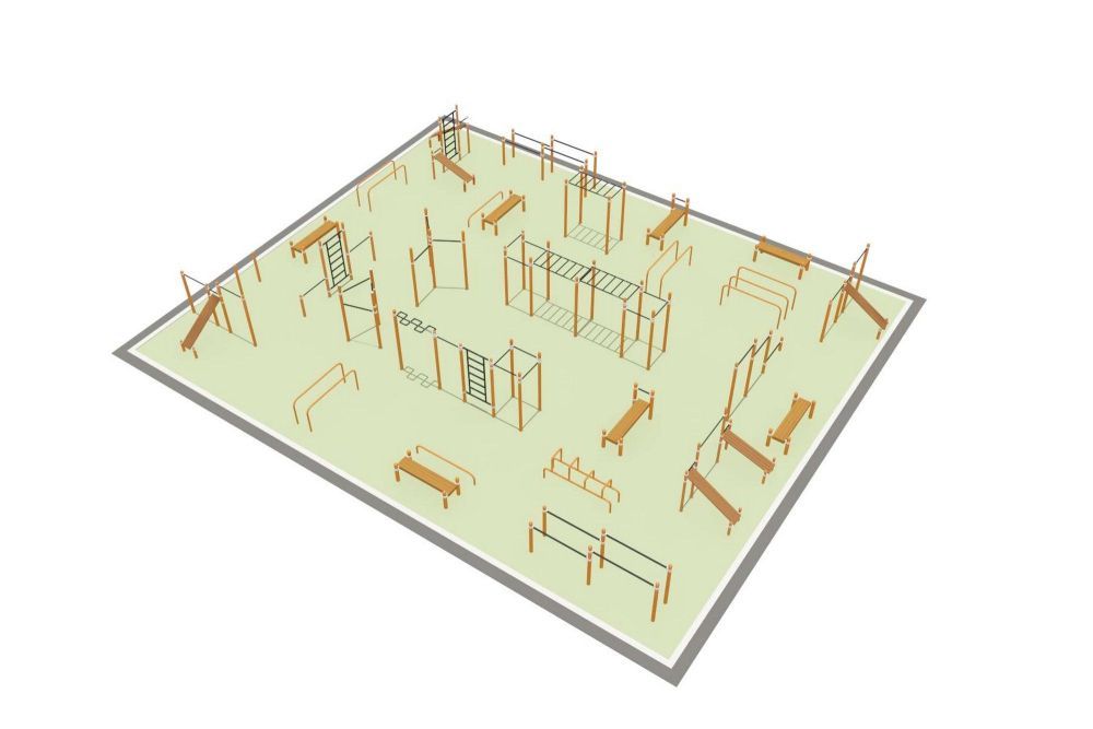 Парковая площадка для Воркаут и WRK  Pioner A16592