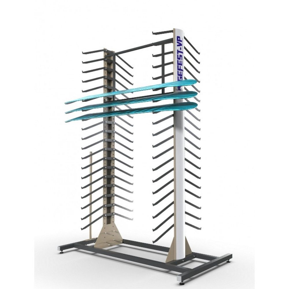 Стеллаж Премиум СП-5 для сноубордов, двухсторонний 219х155х90см  SP51-38