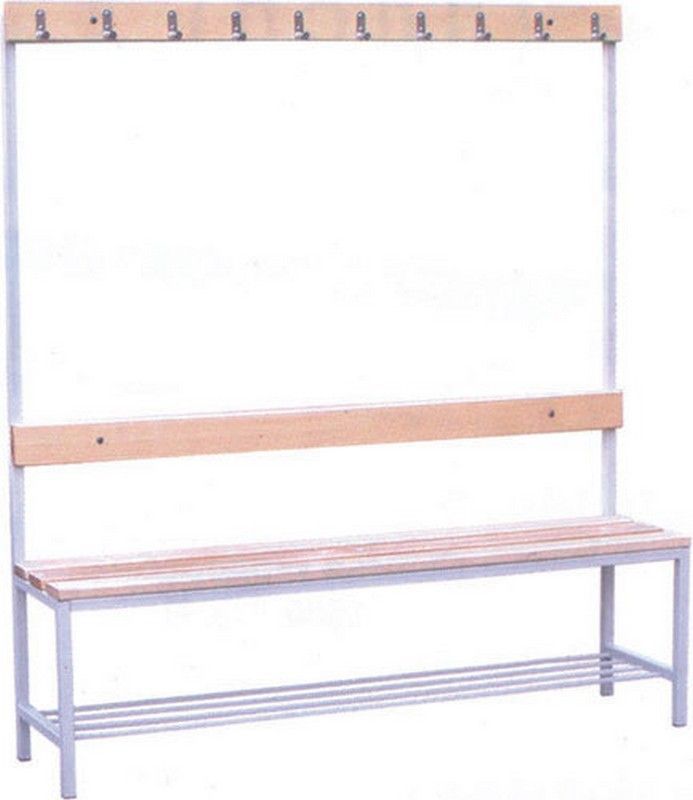 Скамейка для раздевалок односторонняя с вешалками  Pioner A15755