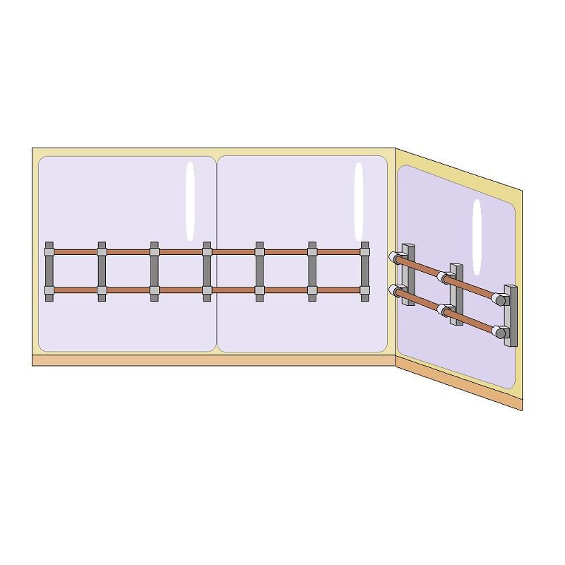 Стойка хореографическая настенная двухрядная  Pioner A13161
