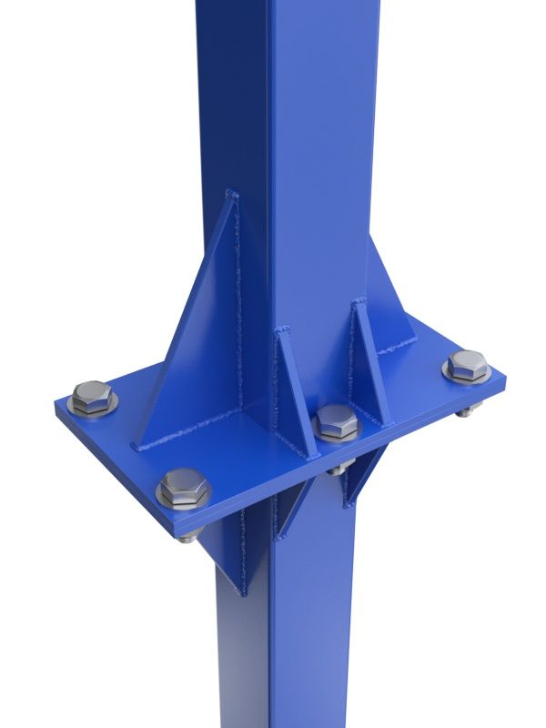 Стойка разборная одноопорная со стритбольным щитом из оргстекла и усиленным кольцом  Pioner A13406