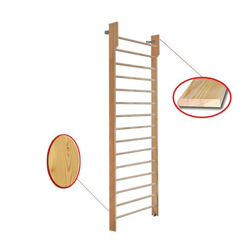 Стенка гимнастическая 3200х1000 с турником (массив.сосна)  Pioner A15786