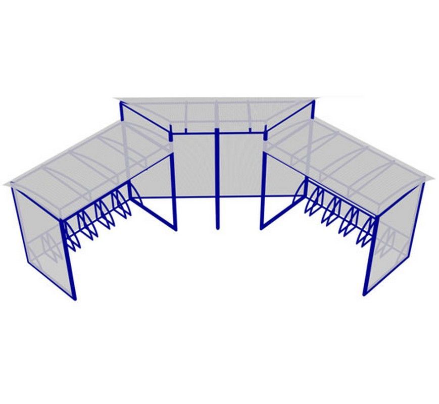 Велопарковка крытая Pioner A10122