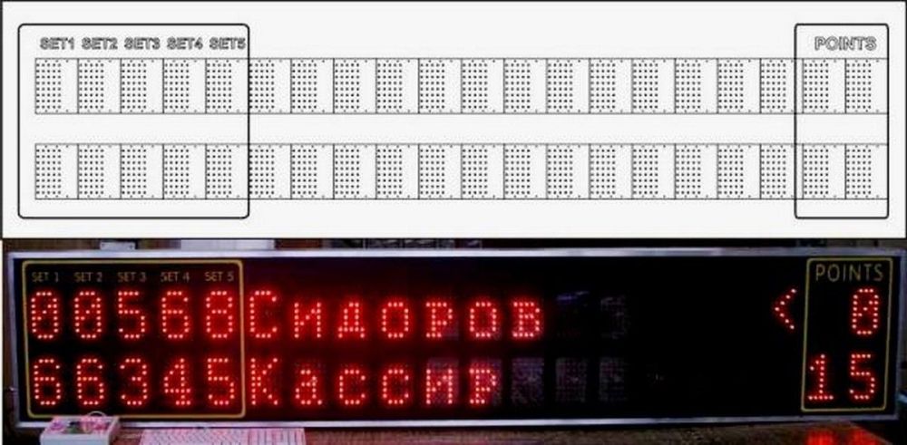 Табло электронное для большого тенниса  Pioner A13732