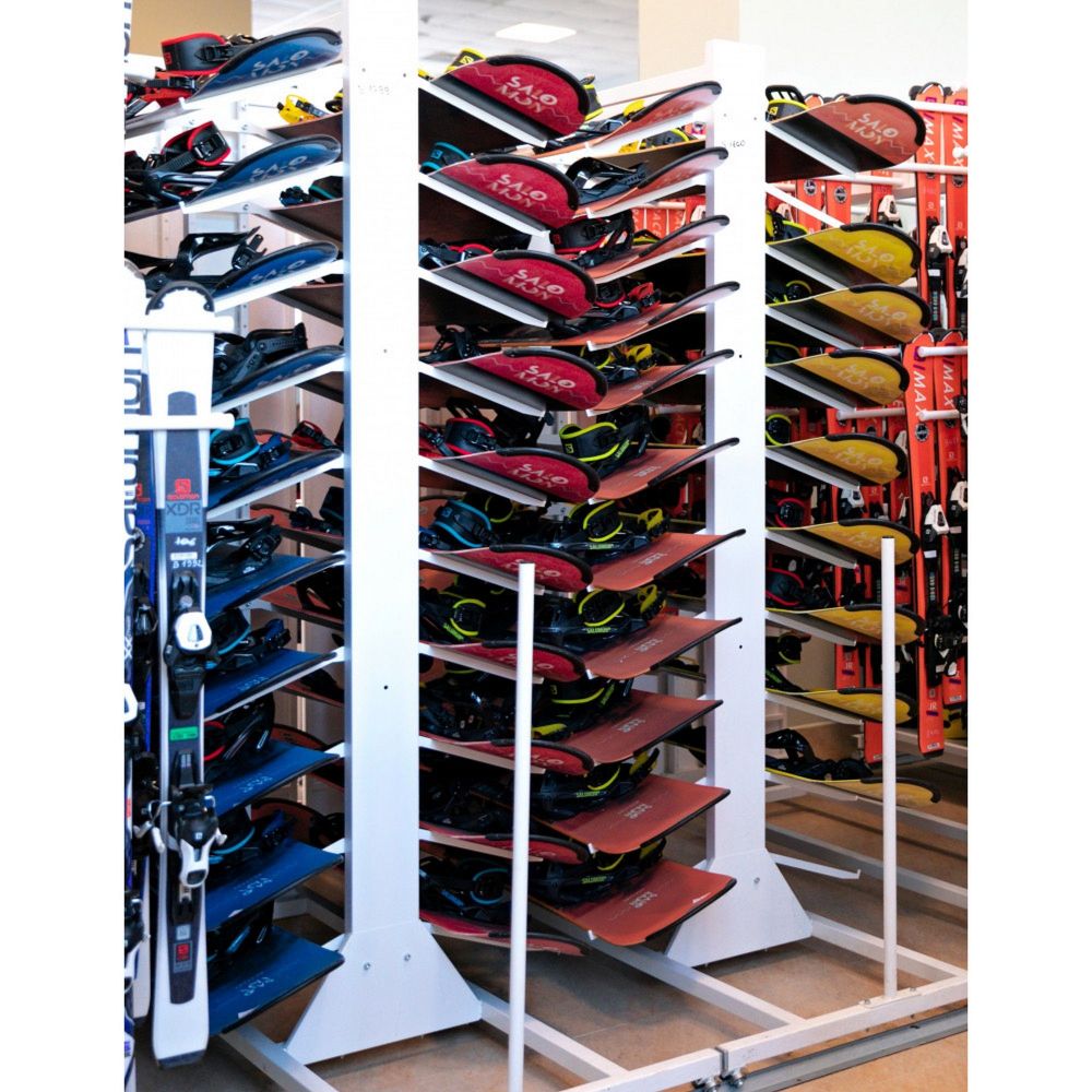 Стеллаж Премиум СП-5 для сноубордов, двухсторонний 219х155х90см  SP51-38