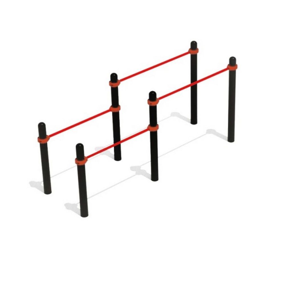 Брусья двойные круглый профиль   Pioner A16061