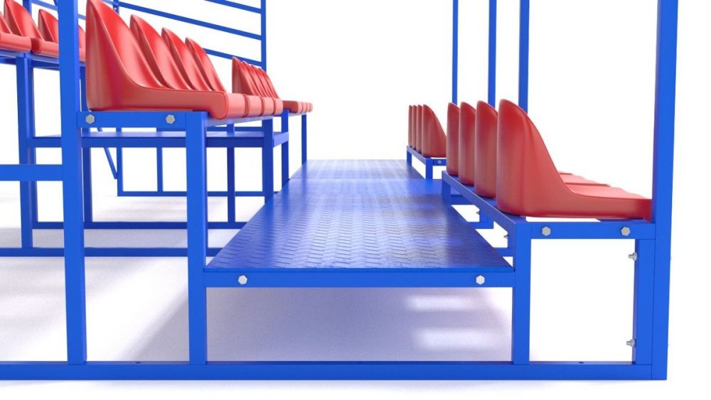 Трибуна с навесом, с ограждением, 5-ти рядная  Pioner A13591