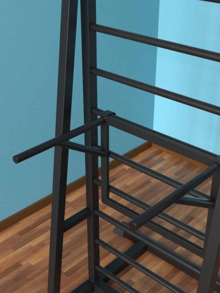 Шведская стенка напольная разборная  с брусьями Pioner A16223