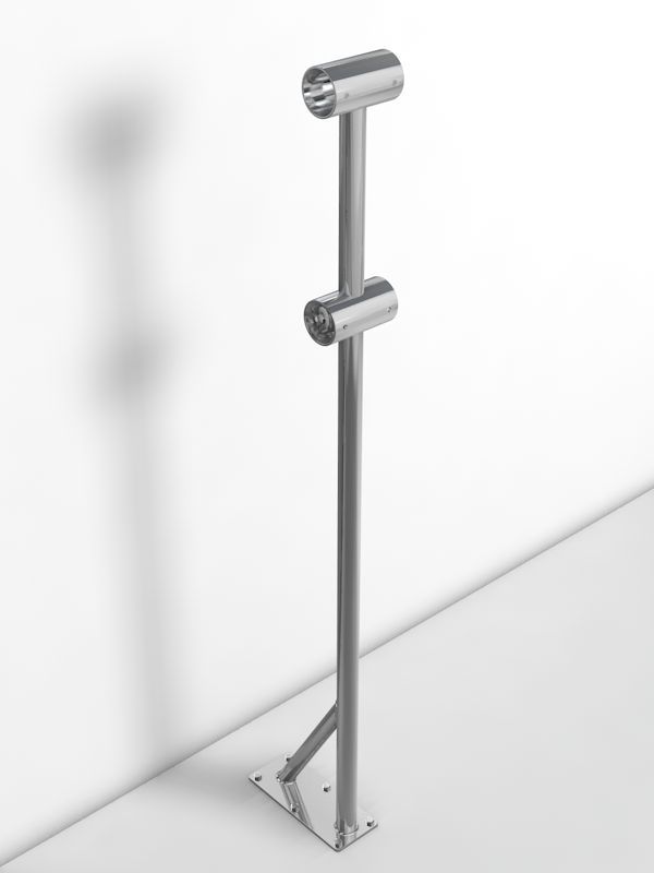 Кронштейн напольный двухрядный из нержавеющей стали  Pioner A13693