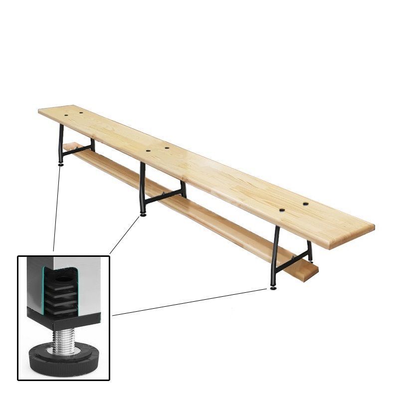 Скамейка гимнастическая 250см щит.сосна, ножки метал. с РО  Pioner A12801