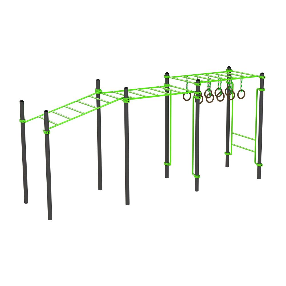 Рукоход с изменением высоты с подвижными кольцами (разноуровневый)  Pioner A17723