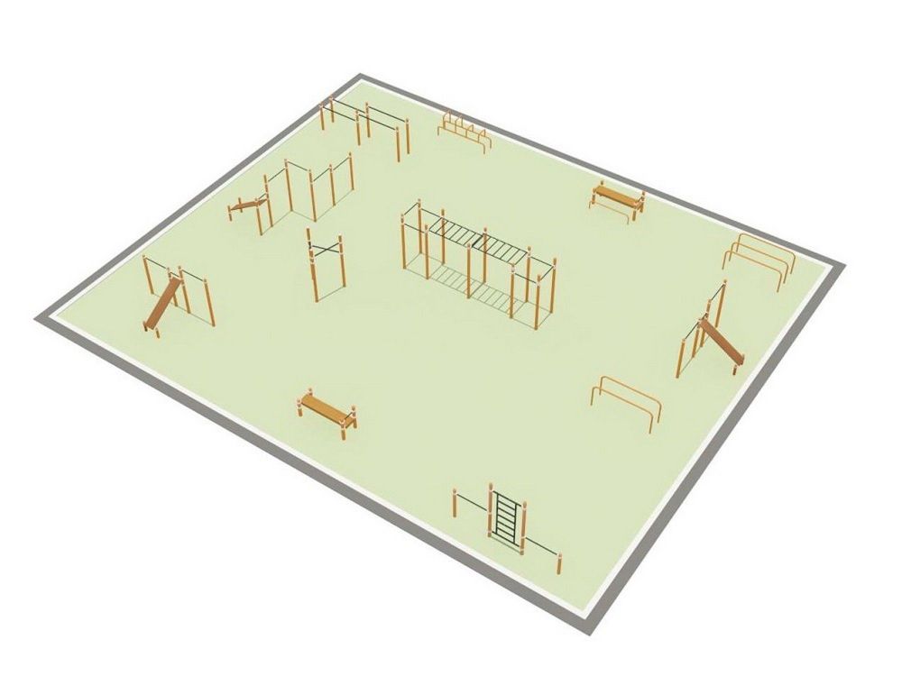 Парковая площадка для Воркаут и WRK Pioner A16441