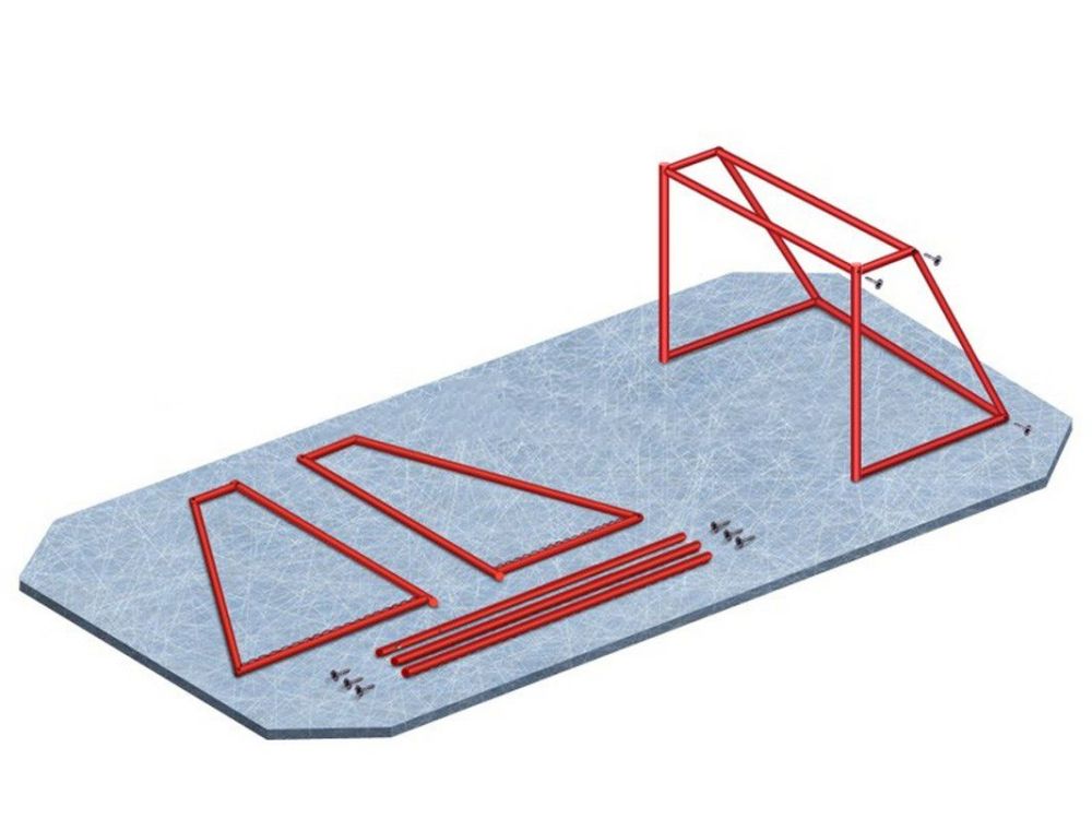 Ворота хоккейные тренировочные разборные, пара  Pioner A14828