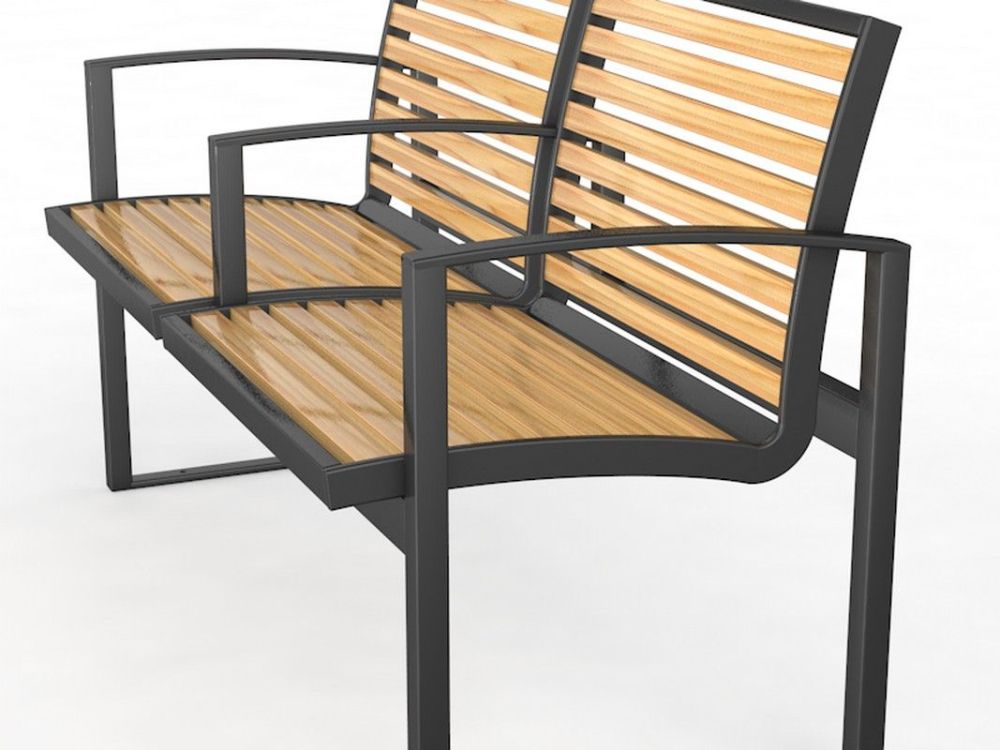 Уличная скамейка со спинкой Pioner A10948