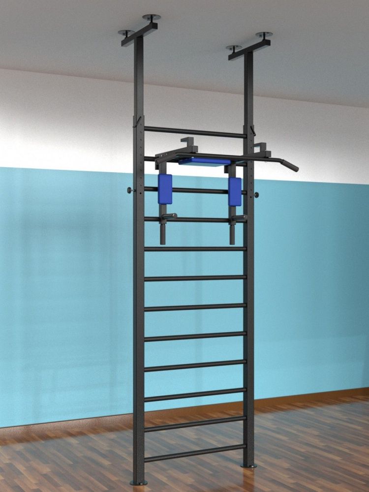 Шведская стенка враспор с регулировкой высоты и турником 3 в 1  Pioner A16171