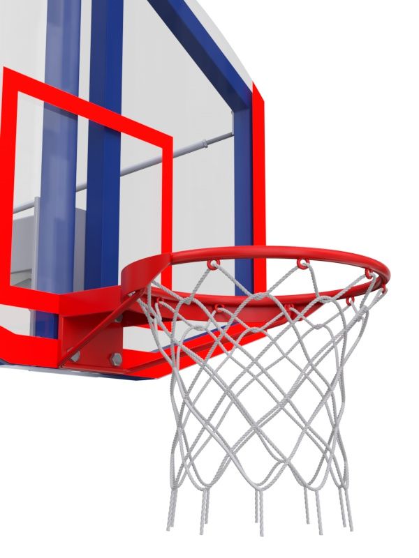 Стойка стационарная со стритбольным щитом из оргстекла и усиленным кольцом  Pioner A13384