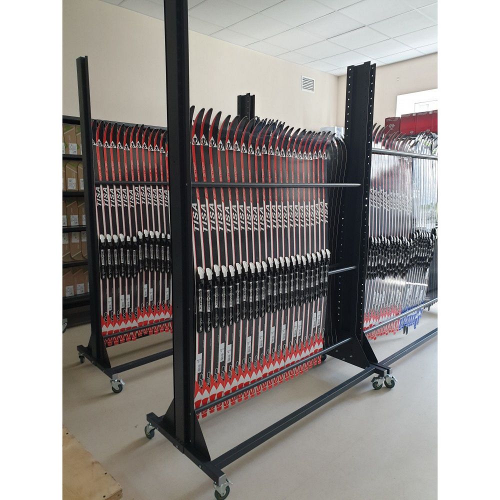 Стеллаж Премиум для беговых лыж, односторонний с вешалкой 219х215х45см  BLVP-18